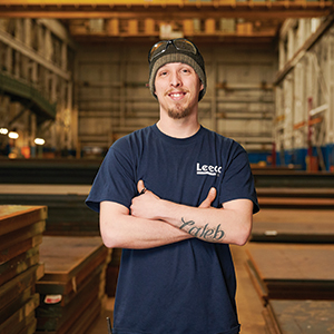 Lukus Smith, Processing Coordinator/Lead at Leeco Steel's Hamilton, ON facility